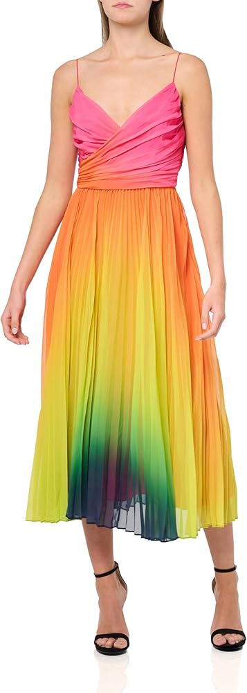 Trina Turk Women's Pleated Ombre Midi Dress