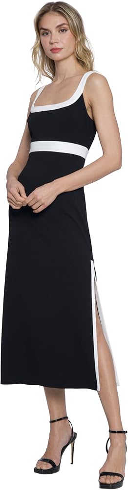 Donna Morgan Sleeveless Square Neck Midi Side Slit | Cocktail Dresses for Women