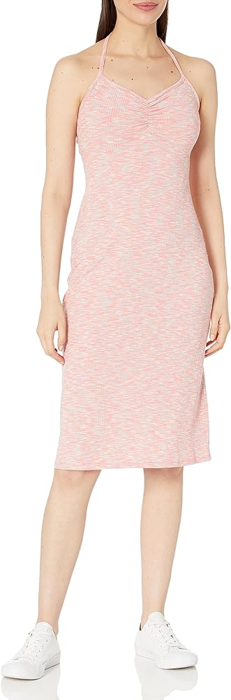 Volcom Women's Race 2 Space Fitted Midi Length Halter Dress