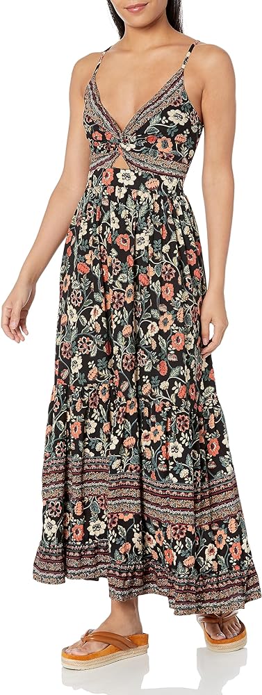 Angie Women's Peekaboo Tiered Maxi Dress