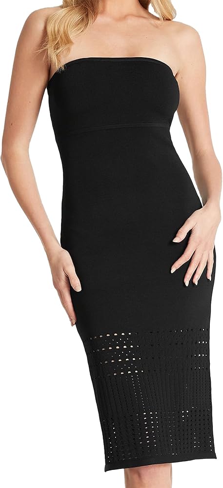 GUESS Women's Strapless Midi Elisa Dress