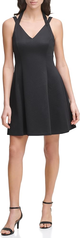 GUESS Women's Embossed Scuba Sleeveless Dress