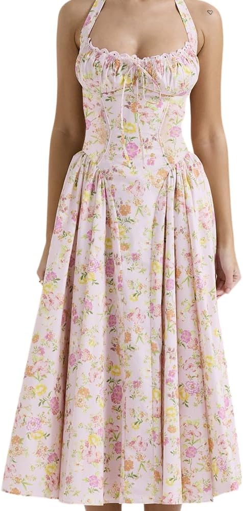 Deerhobbes Design your own milkmaid dress,Floral,Dress,sundresses for women 2024