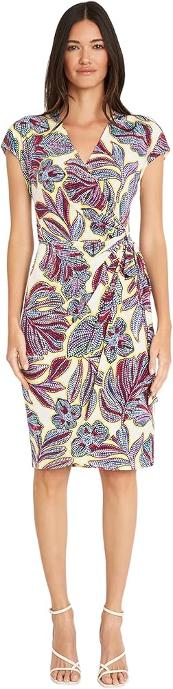 Maggy London Women's Printed Matte Jersey Wrap