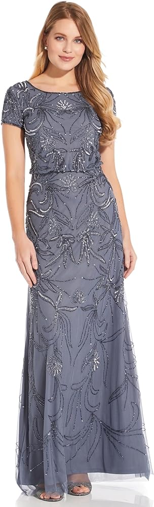 Adrianna Papell Women's Long Beaded Dress