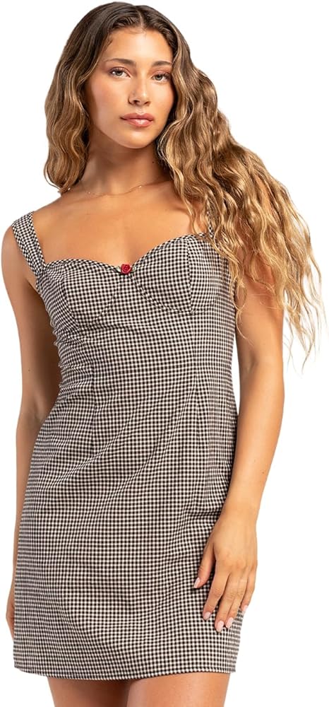 FULL TILT Gingham Fit and Flare Dress