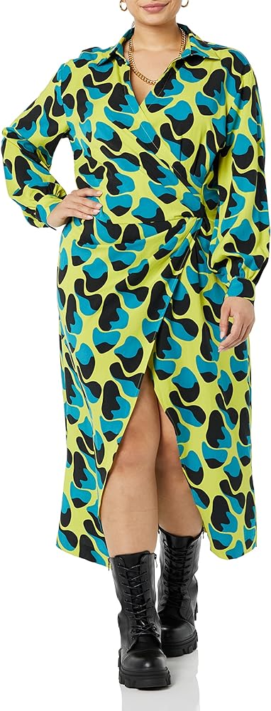 TEREA Women's Raina Draped Crossover Maxi Dress