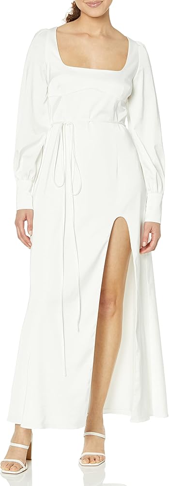 The Drop Women's Snow White Long-Sleeve Open Back Maxi by @carolinecrawford