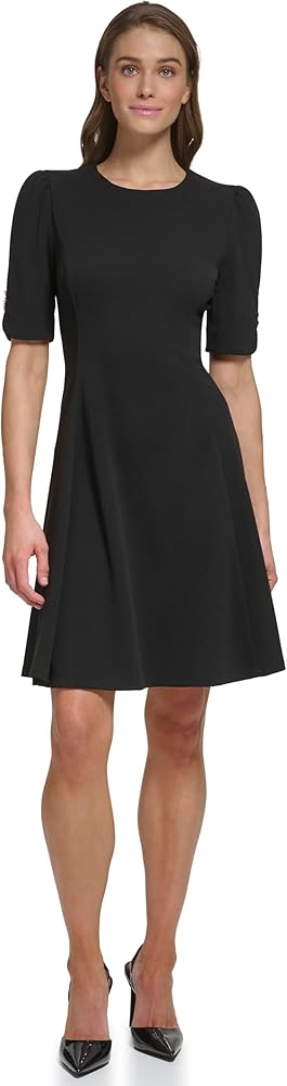 DKNY Women's Sleeveless V-neck Drapey Crepe Dress