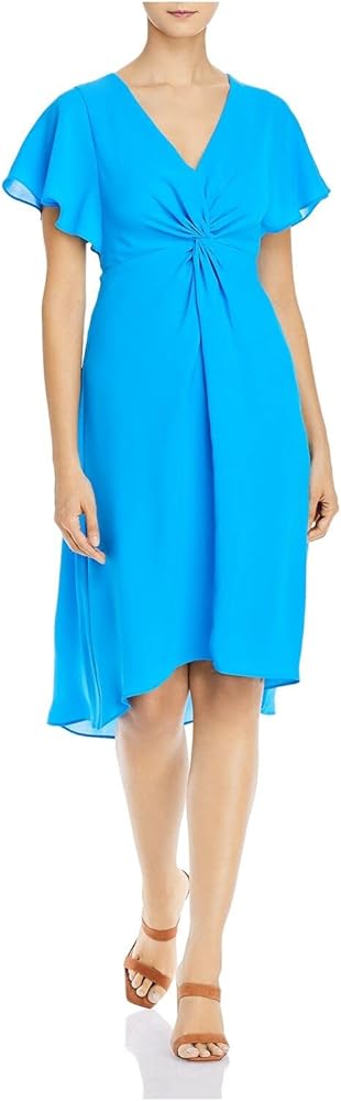 Adrianna Papell Women's Twist Front Gauzy Crepe Dress