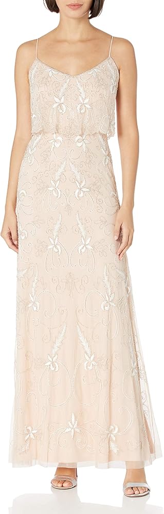 Adrianna Papell Women's Long Beaded Dress