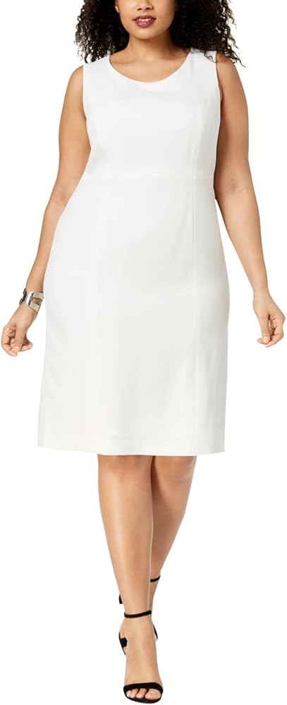 Kasper Women's Plus Size Stretch Crepe Sheath Dress