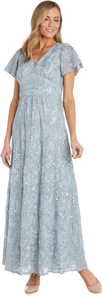 R&M Richards Women's Classic Long Dress