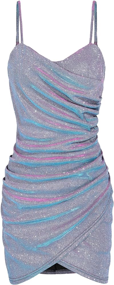 CIDER Sweetheart Neckline Glitter Bodycon Dress