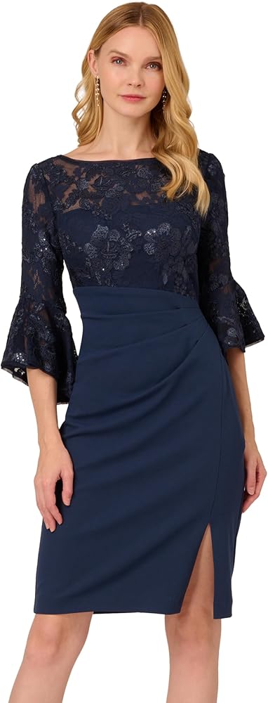 Adrianna Papell Women's Floral Lace Combo Dress