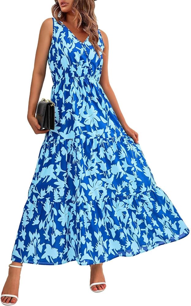 Plus Size Summer Dresses for Women 2024 Spring Maxi Floral Sundresses Formal Vacation Boho Dresses for Women 2024