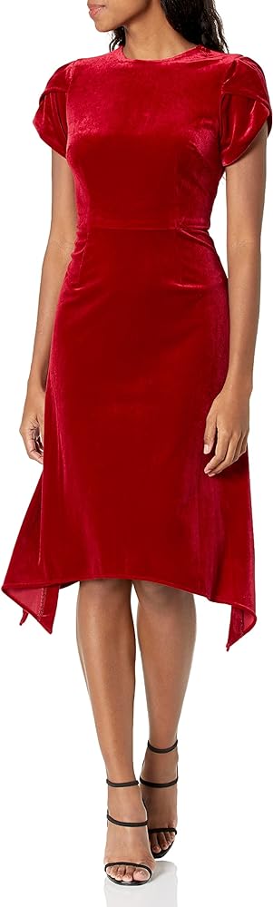 Maggy London Women's Tulip Sleeve Handkerchief Dress