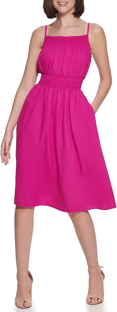 kensie Women's Spaghetti Strap A-line Contemporary Dress