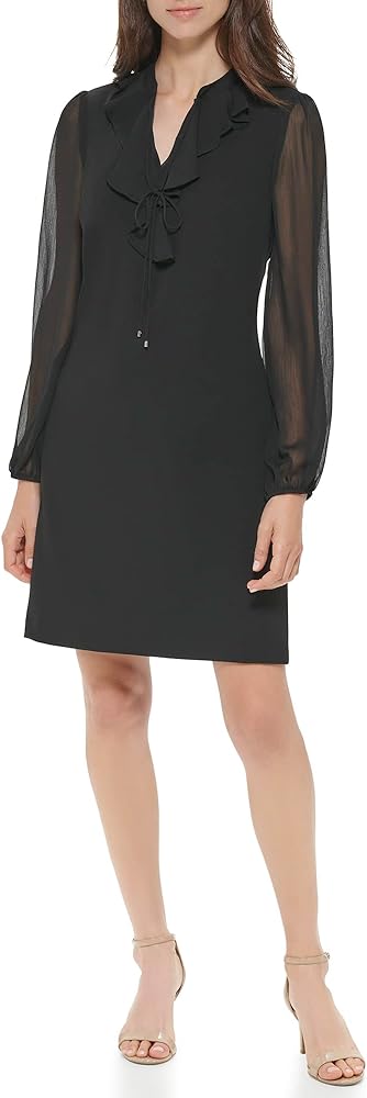 Tommy Hilfiger Women's Twofer Scuba Crepe Dress