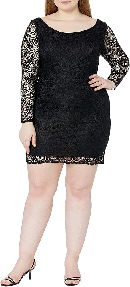 Star Vixen Women's Plus-Size Lace Sheath Dress