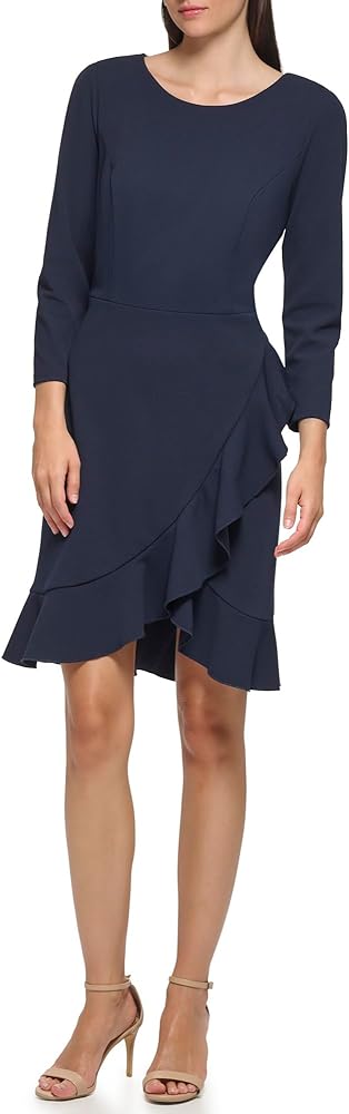 Tommy Hilfiger Women's Scuba Crepe Structured Dress