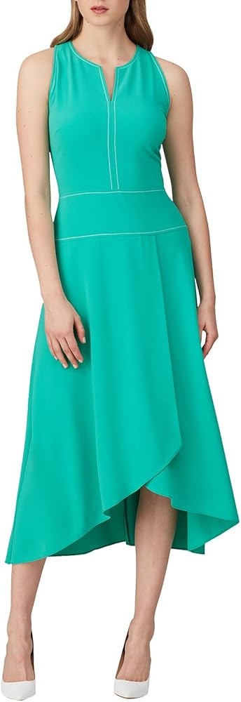 Donna Morgan Women's Green V-Neck Dress