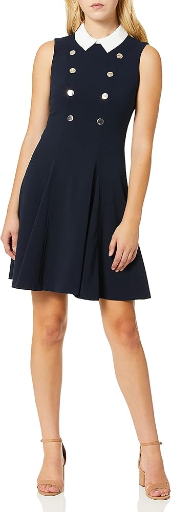 Tommy Hilfiger Women's Collar Fit and Flare Dress