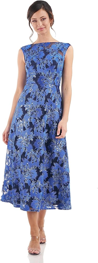 JS Collections Women's Callie A-line Tea Length Dress