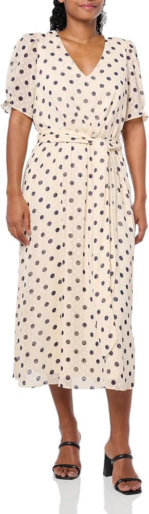 Anne Klein Women's Puff Sleeve Midi Dress