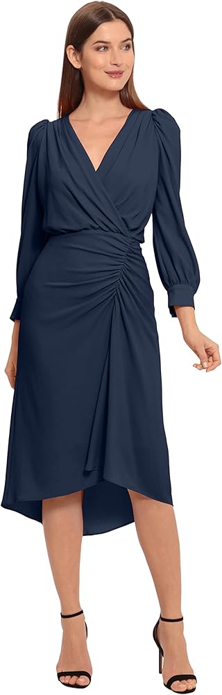 Maggy London Women's Long Sleeve Catalina Crepe Dress Workwear Event Guest of Wedding