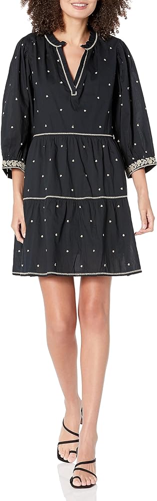 Velvet by Graham & Spencer Women's Kiley Novelty Embroidery Dress