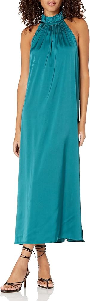 The Drop Women's Arlette Silky Stretch Halter Maxi Dress