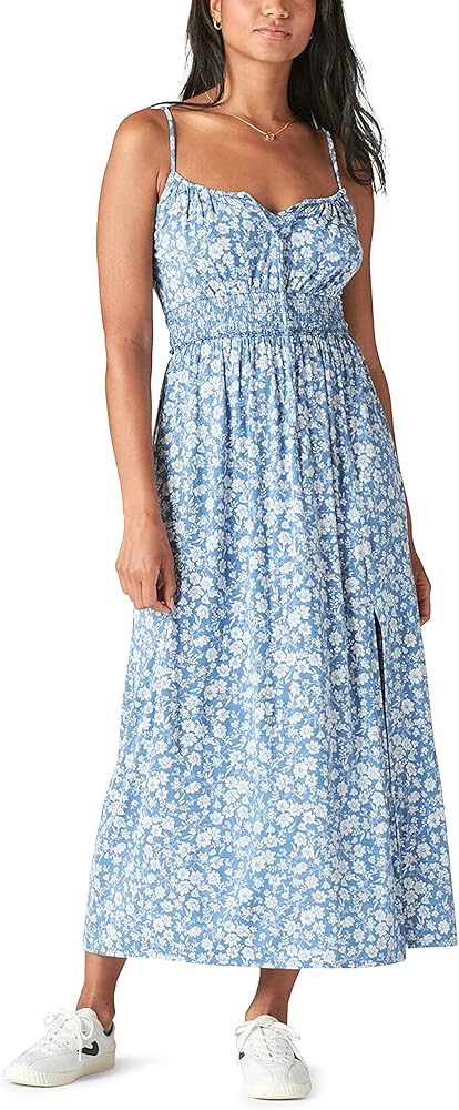 Lucky Brand Women's Printed Smocked Dress