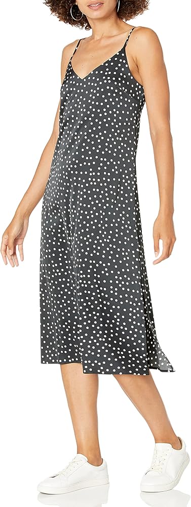 The Drop Women's Ana Silky V-Neck Midi Slip Dress