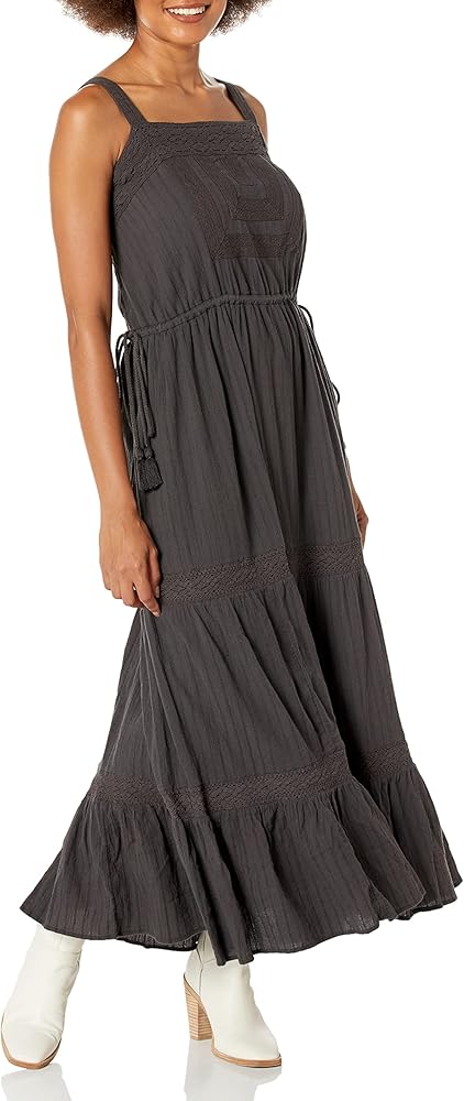 Lucky Brand Women's Lace Tiered Maxi Dress