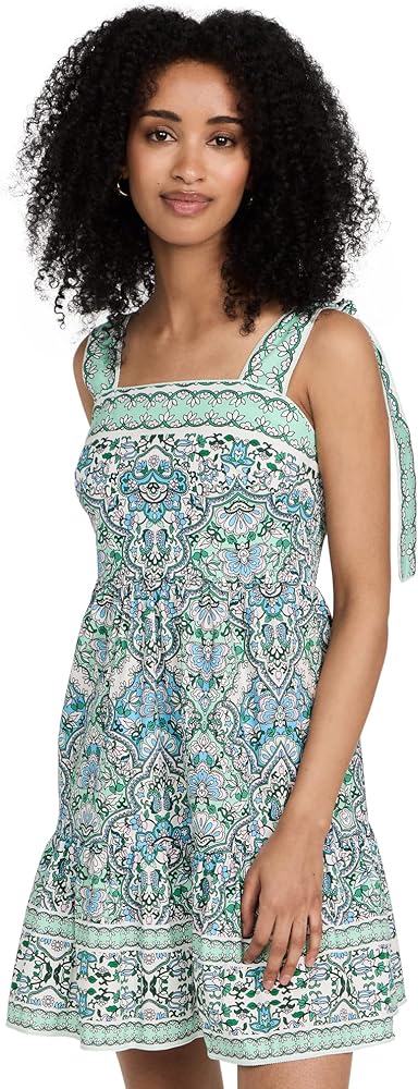 Shoshanna Women's Raleigh Tiered Square-Neck Mini Dress