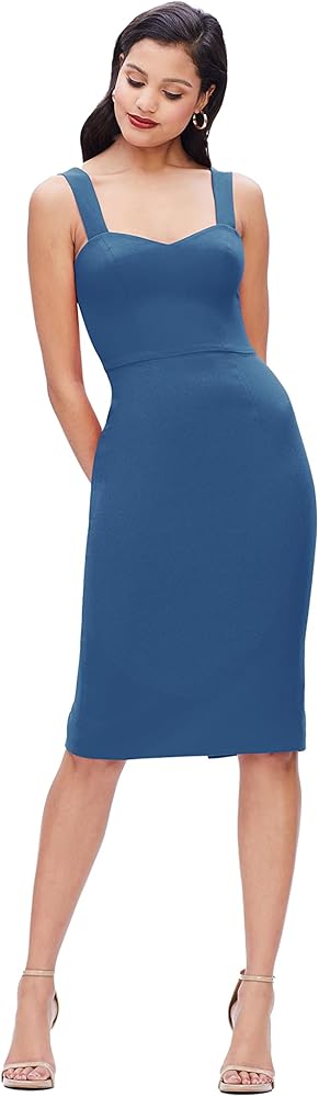 Dress the Population Women's Nicole Sweetheart Neck Bodycon Midi Dress