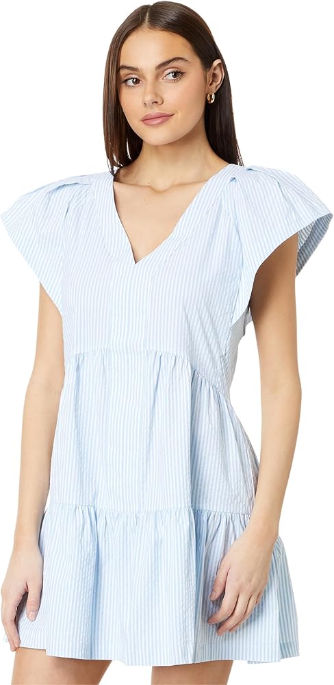 vineyard vines Women's Harbor Tiered Ruffle Sleeve Dress