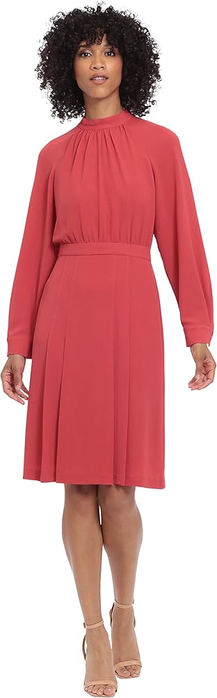 Maggy London Women's Long Sleeve Catalina Crepe Dress Workwear Event Guest of Wedding