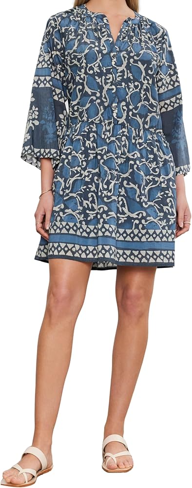 Velvet by Graham & Spencer Women's Talia Printed Silk Cotton Voile Dress