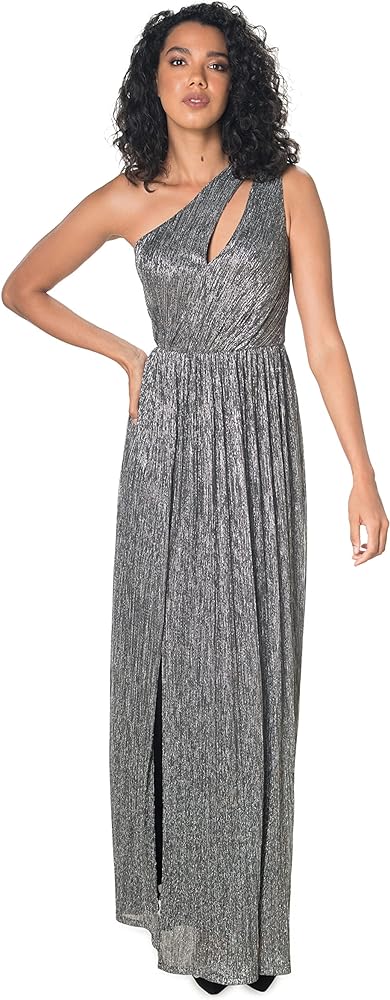 Dress the Population Women's Kienna Fit and Flare Floor Length Dress