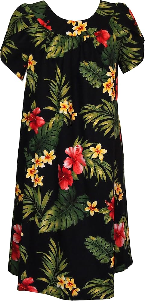 RJC Women's Tropical Summer Hibiscus Muumuu Dress