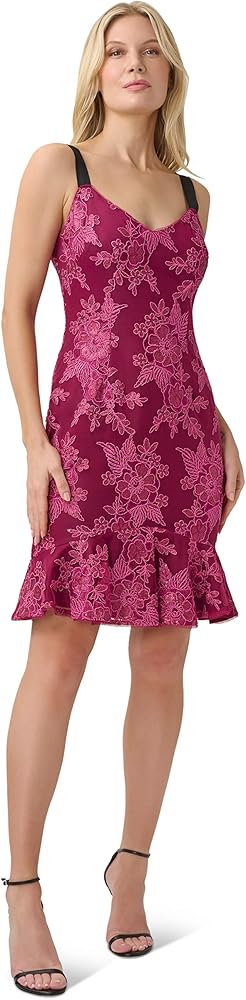 Adrianna Papell Women's Sequin Embroidery Dress