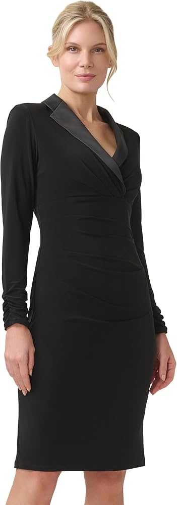 Adrianna Papell Women's Jersey Tuxedo Dress