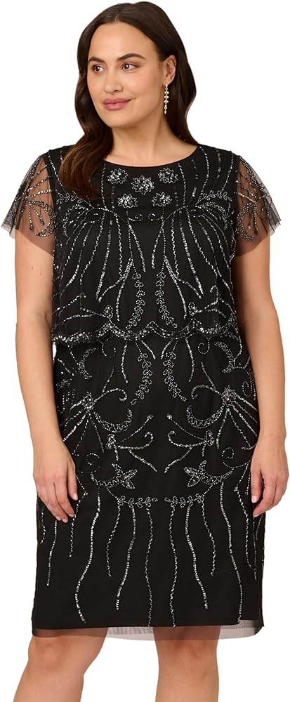 Adrianna Papell Women's Beaded Cocktail Dress