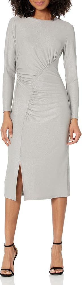 Tommy Hilfiger Women's 3/4 Sleeve Wrap Sheath Midi Dress