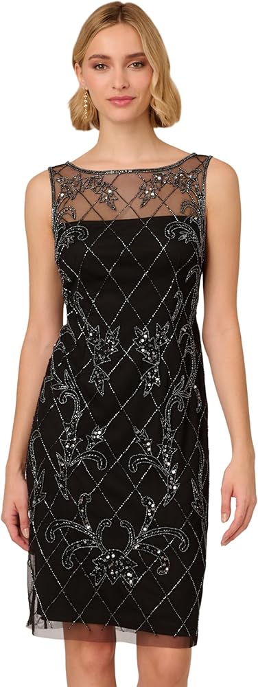 Adrianna Papell Women's Beaded Sheath Dress