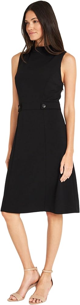 Maggy London Versatile Mock Neck Sleeveless A-line Womens Dresses