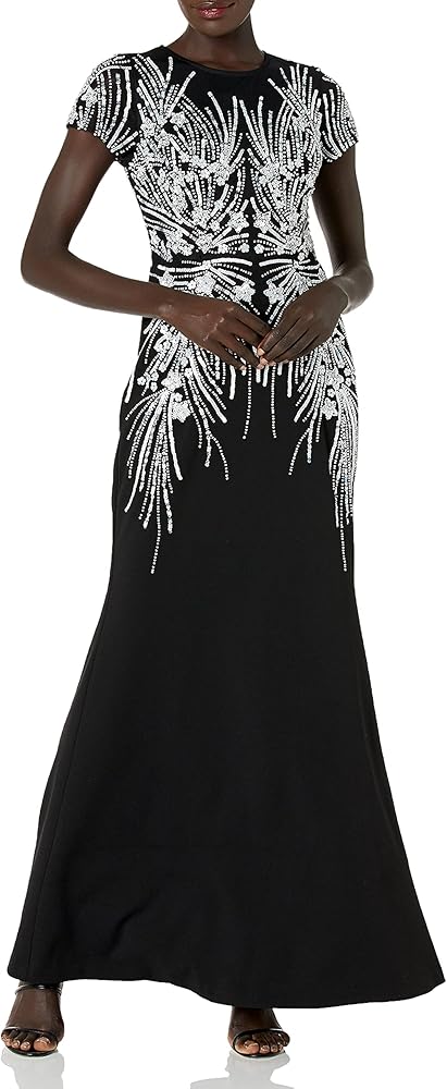 Adrianna Papell Women's Beaded T-Shirt Gown