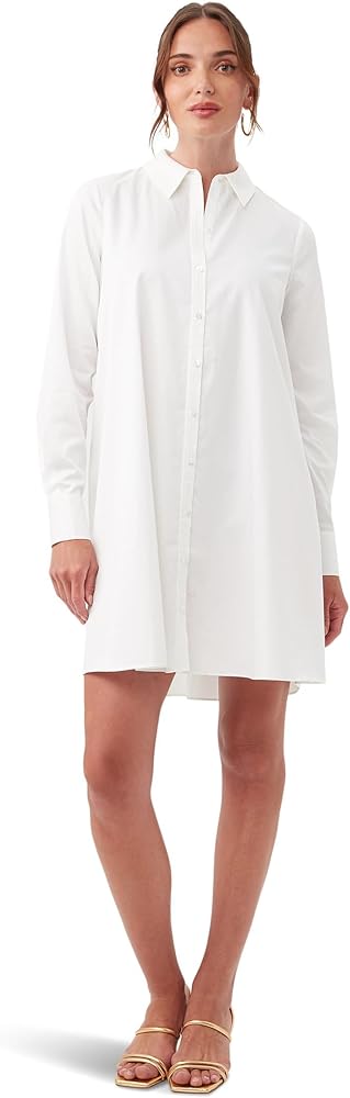 Trina Turk Women's Oversized Pleated Back Shirt Dress